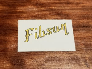 Fibson Waterslide Decal for Guitar or Bass. Gibson Style. Metallic Color Fills. Hand Painted