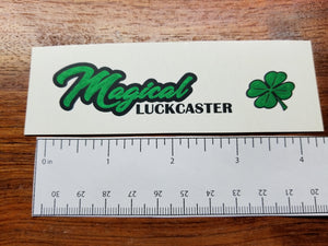 Magical Luckcaster Custom Waterslide Decal for Headstock. Metallic Color Fills. Hand Painted