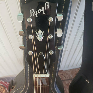 Custom Gibson Style Font Vinyl Headstock Decals. Your Brand. Your Name. Set of 3